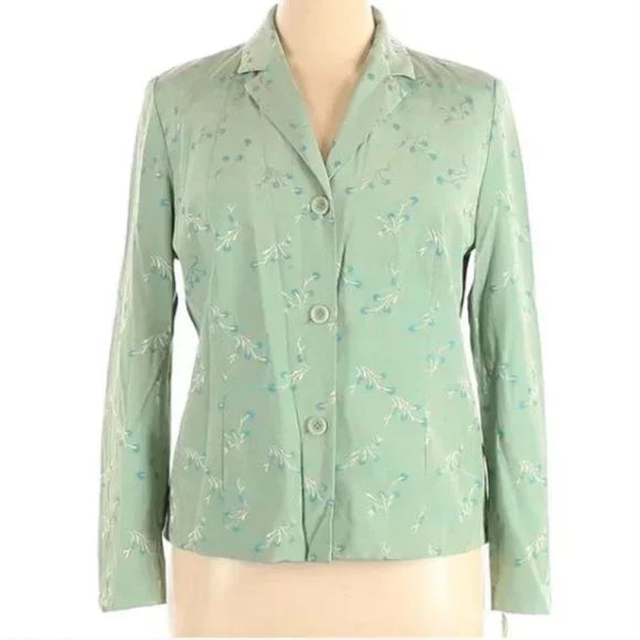 NWT Norton‎ McNaughton Women's Embroidered Lined Dressy Blazer Jacket Size 14