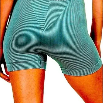 NWT Zenana Mint Colored Ribbed Shorts. Fits Sizes Large to XL.