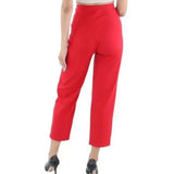 NWOT JM Collection Women's Red Wide-Leg Ponte Pull On Cropped Pants Petite XL