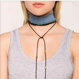 NWT‎ Denim Wrap Choker Fashion Jewelry. Women's Fashion Accessories