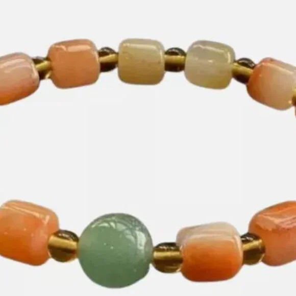 NWT 8mm Certified Natural Jade Round Beads Bracelet. Fashion Charm Bracelet.