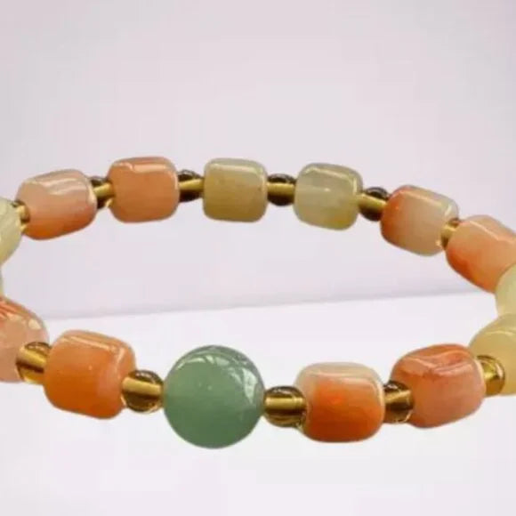 NWT 8mm Certified Natural Jade Round Beads Bracelet. Fashion Charm Bracelet.