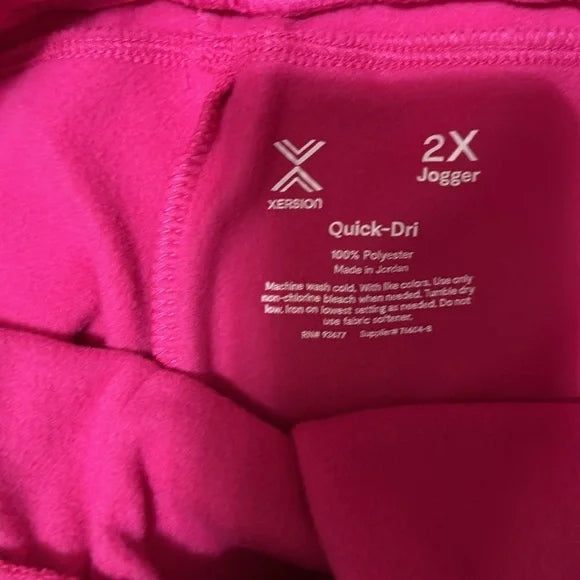 NWT Xersion Pink Quick-Dri 2X Jogger. Women's Fashion