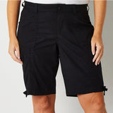 St. John's Bay Cargo Women's Mid-Rise Bermuda Short- Plus. Size 22W