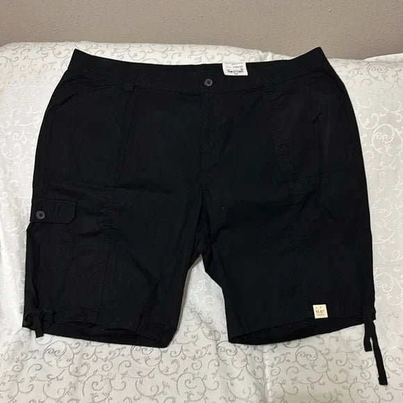 St. John's Bay Cargo Women's Mid-Rise Bermuda Short- Plus. Size 22W