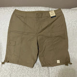 St. John's Bay Women's Mid-Rise Cargo Bermuda Shorts. Women's Fashion