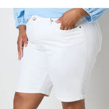 St. John's Bay Secretly Slender Denim Women's Mid-Rise Bermuda Shorts Plus 20W