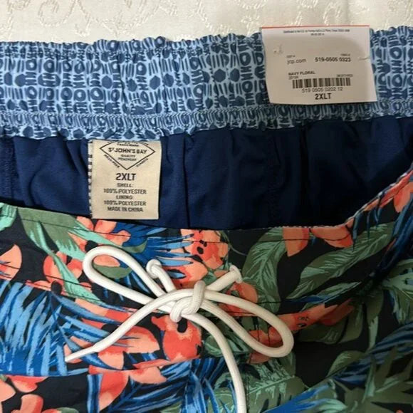 St. John's Bay Men's Board Shorts Big and Tall. Size 2XLT. Men's Fashion