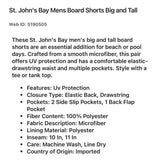 St. John's Bay Men's Board Shorts Big and Tall. Size 2XLT. Men's Fashion