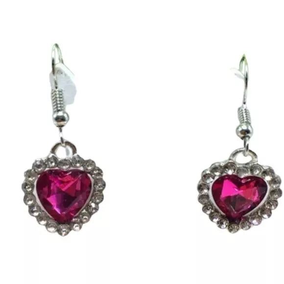 New Heart ❤️ Rose 🌹 Crystal Earrings. Women's Fashion Accessories.