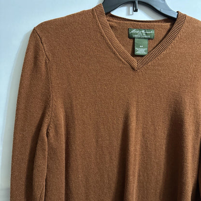 Eddie Bauer V-Neck Sweater Cotton Cashmere Cozy Stylish Size Small Winter Fall