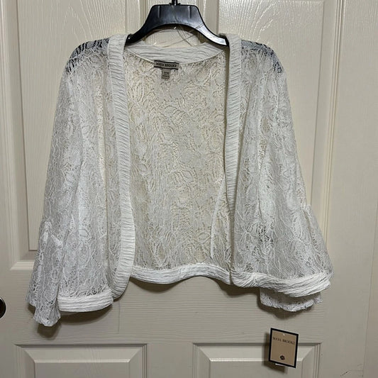 NWT Maya Brooke Women's White Plus Size 20W Lace Jacket Dress