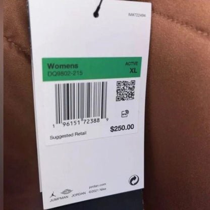 Air Jordan women's brown jacket size XL brand new