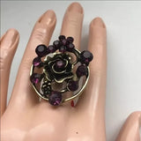 New Purple Big Chunky Adjustable Statement Ring. Women's Fashion Accessories.