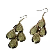 New E814 Gold Stardust Teardrop Earrings. Women's Fashion Accessories.