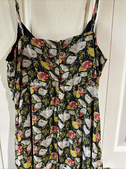 J.Crew Mercantile Floral Maxi Dress Black Multi Size 6