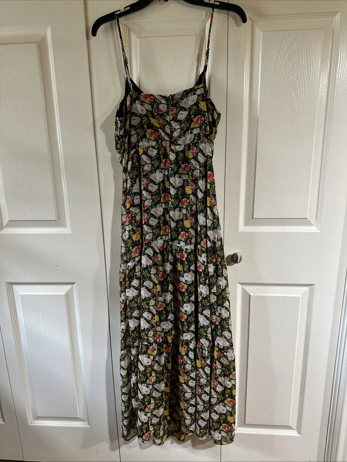J.Crew Mercantile Floral Maxi Dress Black Multi Size 6