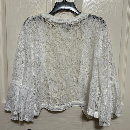 NWT Maya Brooke Women's White Plus Size 20W Lace Jacket Dress