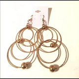 Brand New Gold-Tone Round Big Fashion Earrings. Women's Fashion Accessories.