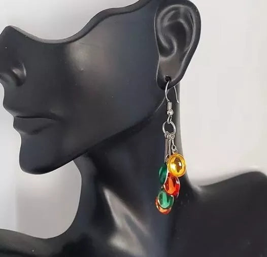 New E1835 Colorful Cluster Dangle Earrings. Women's Fashion Accessories.