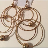 Brand New Gold-Tone Round Big Fashion Earrings. Women's Fashion Accessories.