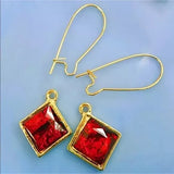 NWOT Pretty Red Color Dangling Earrings. Women's Fashion Accessories.