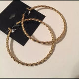 Brand New Gold-tone circle big earrings. Women's Fashion Accessories.