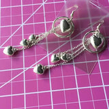 New Heart ❤️ Layer Dangling Silver-Plated Earrings. Women's Fashion Accessories.