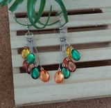 New E1835 Colorful Cluster Dangle Earrings. Women's Fashion Accessories.