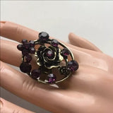 New Purple Big Chunky Adjustable Statement Ring. Women's Fashion Accessories.