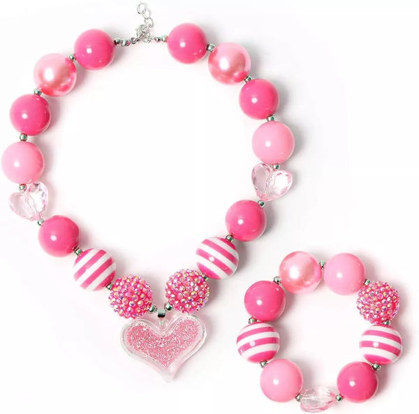 NWT 3 otters Little Girls Necklace Bracelet Bead for Toddler Set Easter Basket