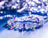 Aurora Borealis Magnificent Cube With Austrian Crystals - 3 Piece Set with Luxe Box ITALY Made