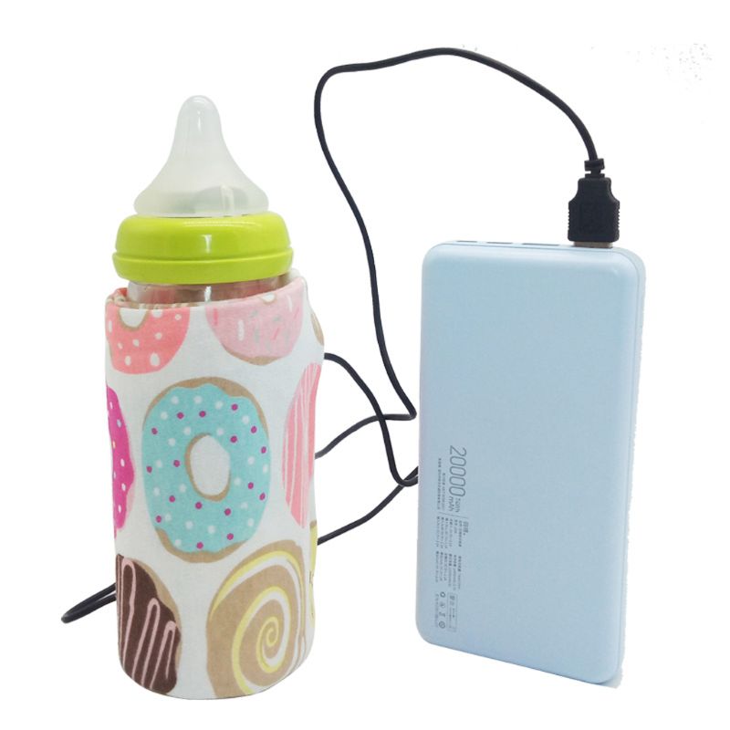 3pcs USB Milk Water Warmer Travel Stroller Insulated Bag Bottle Heater