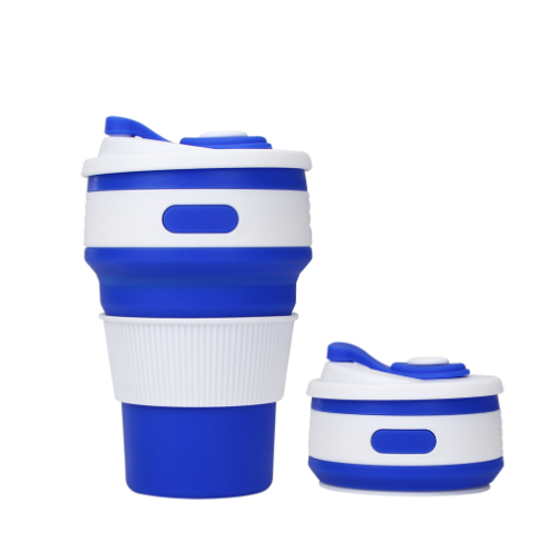 2 pcs Collapsible Food Grade Safety Silicone Cup with Compact Design