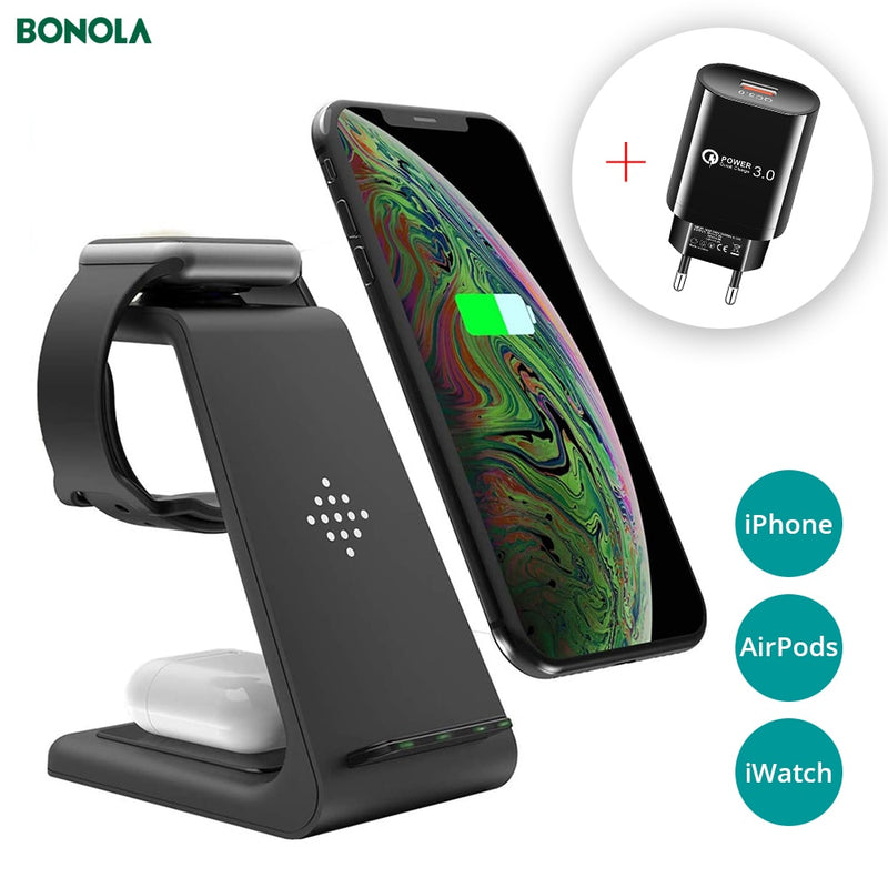 3 in1 Multifunctional Wireless Charger Stand for iPhone