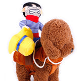 Trendy, New and Bright Color Pet Cowboy Rider Dog and Cat Costume Clothes