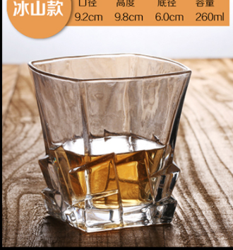 Whiskey Glass Crystal Cup Stunning Rock Style Old Fashioned Cocktail Glass with Timeless Design