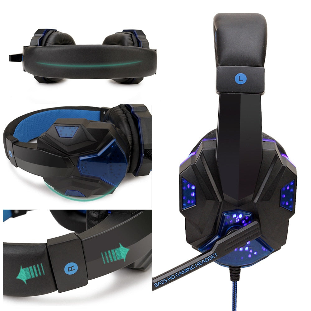 LED Light Wired Gamer Headset Gamers Toolkit