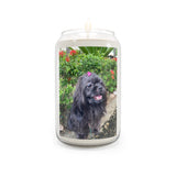 " Cute Black Dog " Design Scented Candle, 13.75oz Holiday Gift Birthday Gift Comfort Spice Scent, Sea Breeze Scent, Vanilla Bean Scent Home Decor