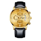 Men's Elegant Wrist Watches Sleek, Gold design, and Stylish Timepiece