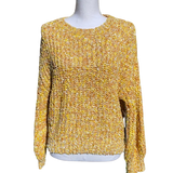 50% OFF Yellow Long Sleeve Sweater Size Large Women's Ladies Fashion Winter Fall Season