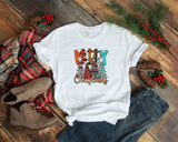 Western "Merry Christmas" Short Sleeve Shirt