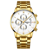 Men's Elegant Wrist Watches Sleek, Gold design, and Stylish Timepiece