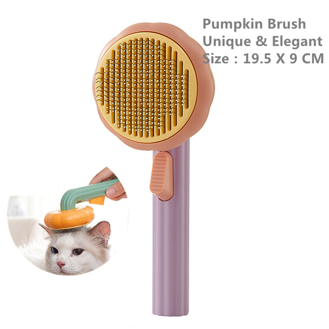 3pcs Pumpkin Pet Brush, Self Cleaning Slicker Brush Perfect Tool for Easy and Effective Pet Grooming.