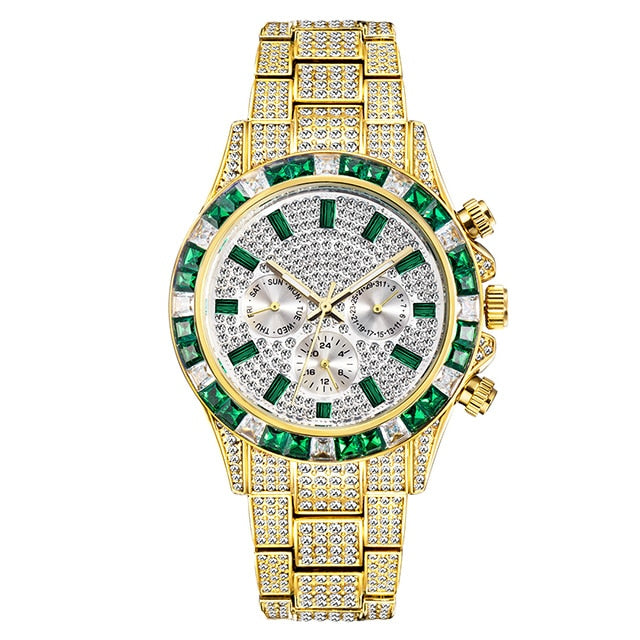 Diamond Calendar Watches  luxurious and sophisticated timepiece 30M water resistance