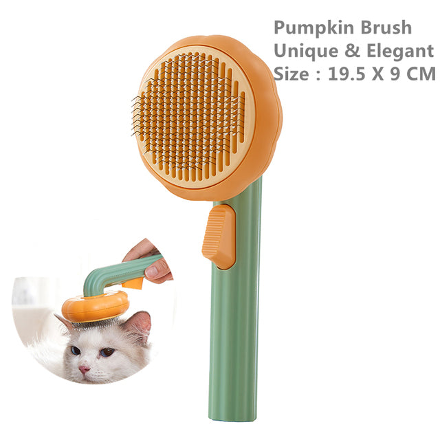 3pcs Pumpkin Pet Brush, Self Cleaning Slicker Brush Perfect Tool for Easy and Effective Pet Grooming.