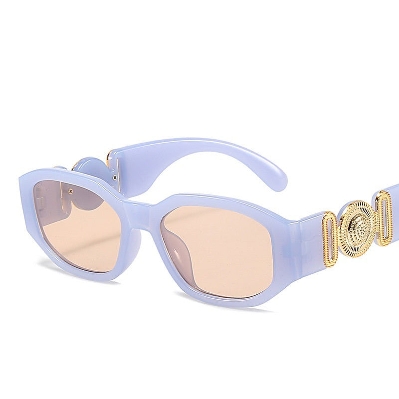 3pcs Retro Cutting Lens Gradient Square Sun Glasses UV400 For Men & Women