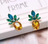 Brand New Cute Pineapple 🍍 Earrings Yellow Green . Women's Ladies Fashion Jewelry - Findsbyjune.com