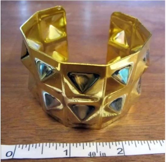 New Metal Gold Cuff Bangle Bracelet. Adjustable. Women's Fashion Accessories