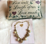 Brand New Big Chunky Statement Bib Gold Necklace . Women's Ladies Fashion Jewelry - Findsbyjune.com